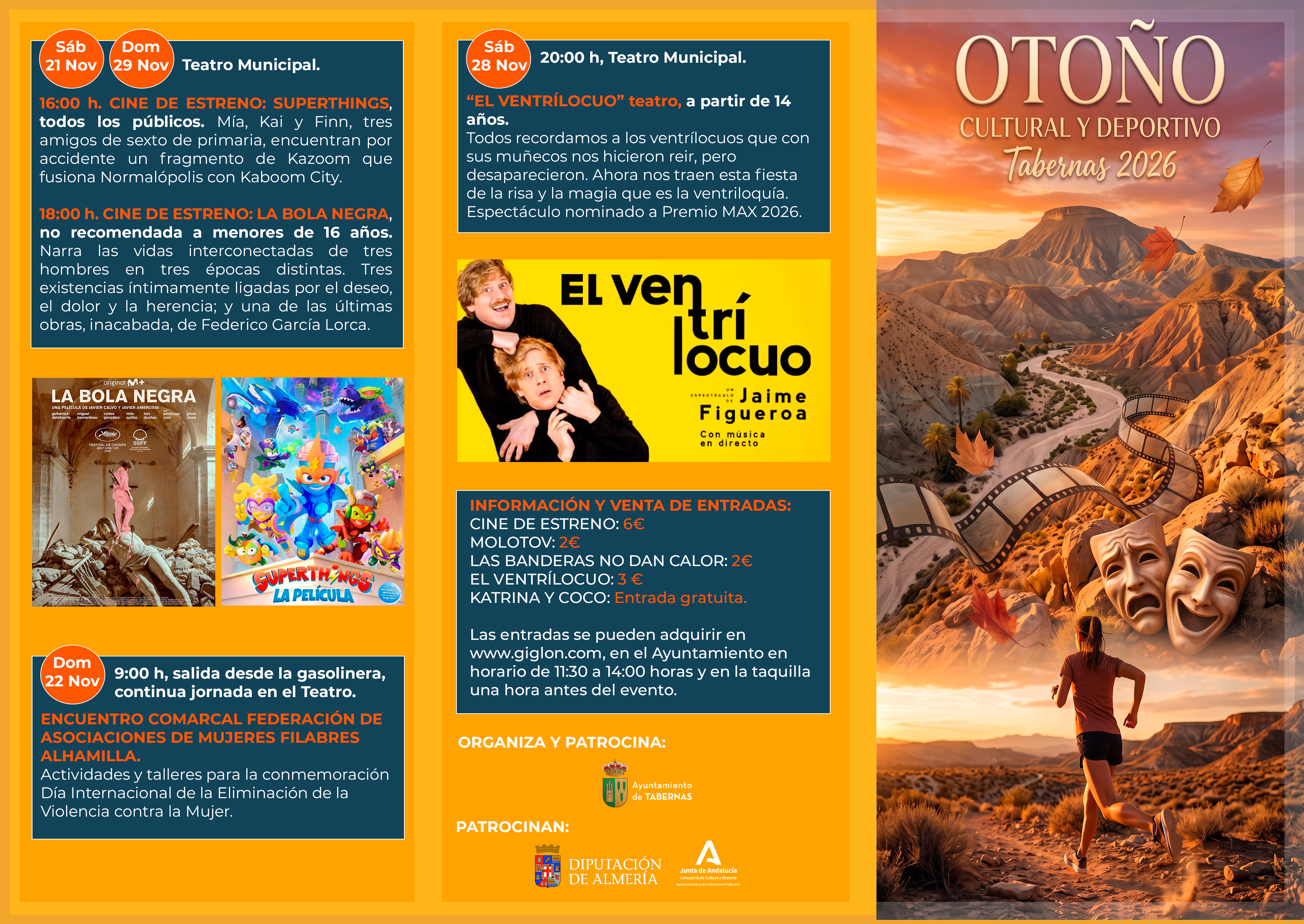 Todas las actividades programadas por el Ayuntamiento de Tabernas